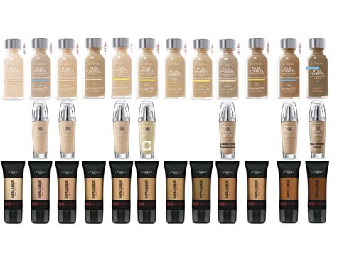 l'oreal makeup foundation color chart.